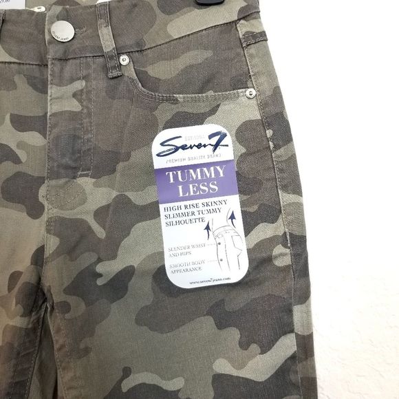 SEVEN7 High Rise Skinny Camo Jeans BNWT - Picture 4 of 9